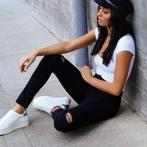 Lulus practice makes perfect high wasted jeans